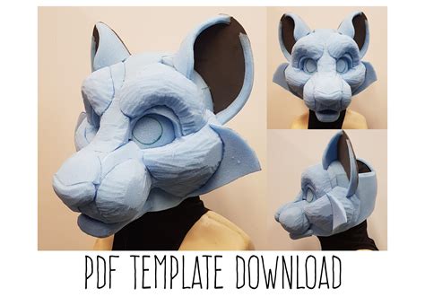 3d fursuit base|free fursuit head template.